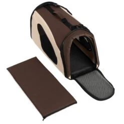 Pet Carrier Brown & Beige: 54 X 26 X 30cm (L X W X H) 32 Pet Carrier Brown & Beige: 54 X 26 X 30cm (L X W X H) -Pet Shop 100821 tragetasche fg 5132 2 1