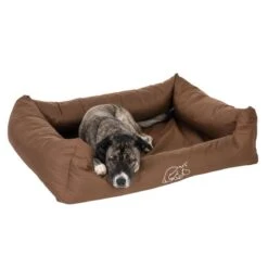 Strong & Soft Dog Bed - Brown 118 X 90 X 24cm (L X W X H) -Pet Shop 104018 strong soft bett fg 6899 3