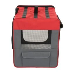 First Class Basic Transport Crate Size XL: 96.5 X 66 X 73.5cm (L X W X H) Grey-Brown & Red -Pet Shop 109304 pla transporthuette fg 9919 1 4