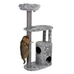Royal Silver Cat Tree Grey / Floral -Pet Shop 111117 kratzbaum royal silver fg 0654 8