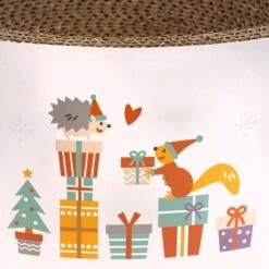 Cardboard Cat Furniture Relax Winter Edition Diameter 39 X (H) 14.5cm -Pet Shop 114576 kratzmoebel relax winter edition fg 2731 9