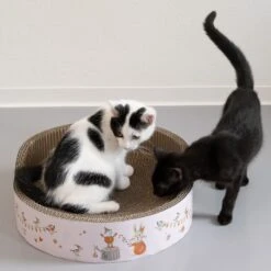 Cardboard Cat Furniture Relax Winter Edition Diameter 39 X (H) 14.5cm -Pet Shop 114576 mit katzen fg 0141 2