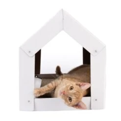 XL Cat House with Scratching Pad Winter Edition 58 X 36 X 41cm (L X W X H) -Pet Shop 116301 xl katzenhaus home inkl kratzbrett fg 3663 1