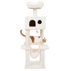 La Digue II Cat Tree Wool White 31 La Digue II Cat Tree Wool White -Pet Shop 126196 mit katze fg 4509 5
