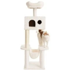 La Digue II Cat Tree Wool White 33 La Digue II Cat Tree Wool White -Pet Shop 126196 mit katze fg 4511 4