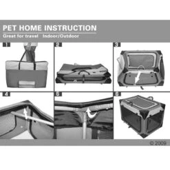 Portable Pet Home XL: 106 X 71 X 68.5 Cm (L X W X H) - Grey -Pet Shop 140531 sunnypet aufbauanlei 1 1