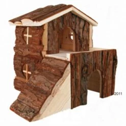 Two Storey Cabin For Small Pets Guinea Pigs: 30 X 20 X 30 Cm (L X W X H)