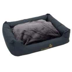 Dog Bed Sleepy Time Grey With Cushion 100 X 75 X 30 Cm (L X W X H) -Pet Shop 36374 PLA Hundebett Sleepy Time grey mit Kissen 3 1