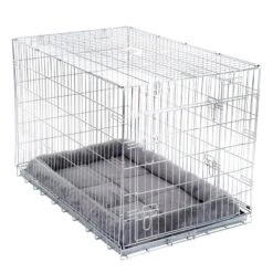 Double Door Crate With Cushion XL: 109 X 69 X 75 Cm (L X W X H)