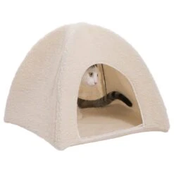 Fleecy Sheepskin Cat Den 43.5 X 43.5 X 40cm (L X W X H) -Pet Shop 450535 katzenzelt dsc0422 8