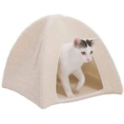 Fleecy Sheepskin Cat Den 43.5 X 43.5 X 40cm (L X W X H) -Pet Shop 450535 katzenzelt dsc0423 1