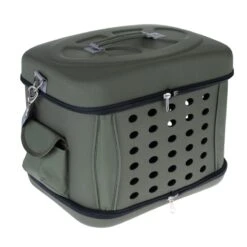 Collapsible Transport Case Green: 42 X 32 X 30cm (L X W X H) -Pet Shop 494347 pla pet transport bag fg 2040 smaller 2 1
