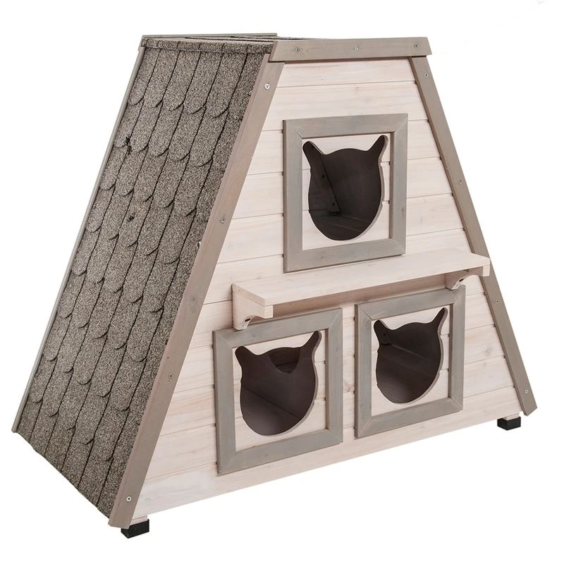 Madeira Cat House 90 X 50 X 75 Cm (L X W X H) 4 Madeira Cat House 90 X 50 X 75 Cm (L X W X H) - Image 2