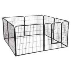 Metal Run For Puppies – 8 Sided 8 Elements, Each 80 X 80 Cm (L X H) -Pet Shop 66614 pla welpenfreilaufgehege im quadrat fg 7617 8