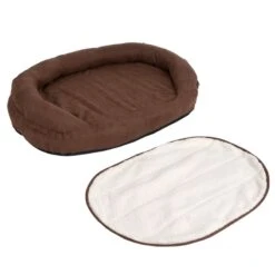 Oval Memory Foam Dog Bed - Brown 118 X 74 X 24 Cm (L X W X H) -Pet Shop 67053 hundebett memory oval braun fg 3293 4