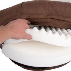 Oval Memory Foam Dog Bed - Brown 118 X 74 X 24 Cm (L X W X H) -Pet Shop 67053 hundebett memory oval braun fg 3303 4