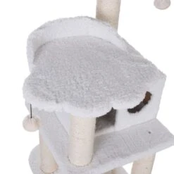 Fluffy II Cat Tree Wool White -Pet Shop 69897 la digue fg 0493 8