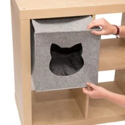 Felt Cat Den For Shelves 33 X 33 X 33 Cm (L X W X H) -Pet Shop 70615 katzenhoehle f regale aus filz fg 5471 7