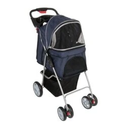 Sporty Pet Stroller For Small Dogs Navy Blue & Grey -Pet Shop 71006 pla sporty pet stroller fg 8069 2