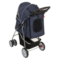 Sporty Pet Stroller For Small Dogs Navy Blue & Grey -Pet Shop 71006 sporty pet stroller fg 8085 6