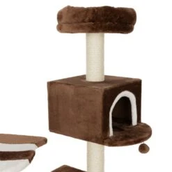 Gingerbread House Cat Tree With Ladder Dark Brown -Pet Shop 72045 knusperhaeuschen braun fg 9450 8
