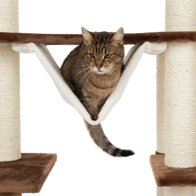 Gingerbread House Cat Tree With Ladder Beige 6 Gingerbread House Cat Tree With Ladder Beige - Image 4
