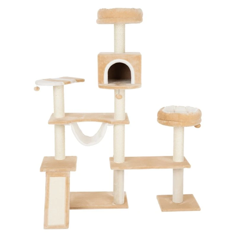 Gingerbread House Cat Tree With Ladder Beige 13 Gingerbread House Cat Tree With Ladder Beige - Image 11
