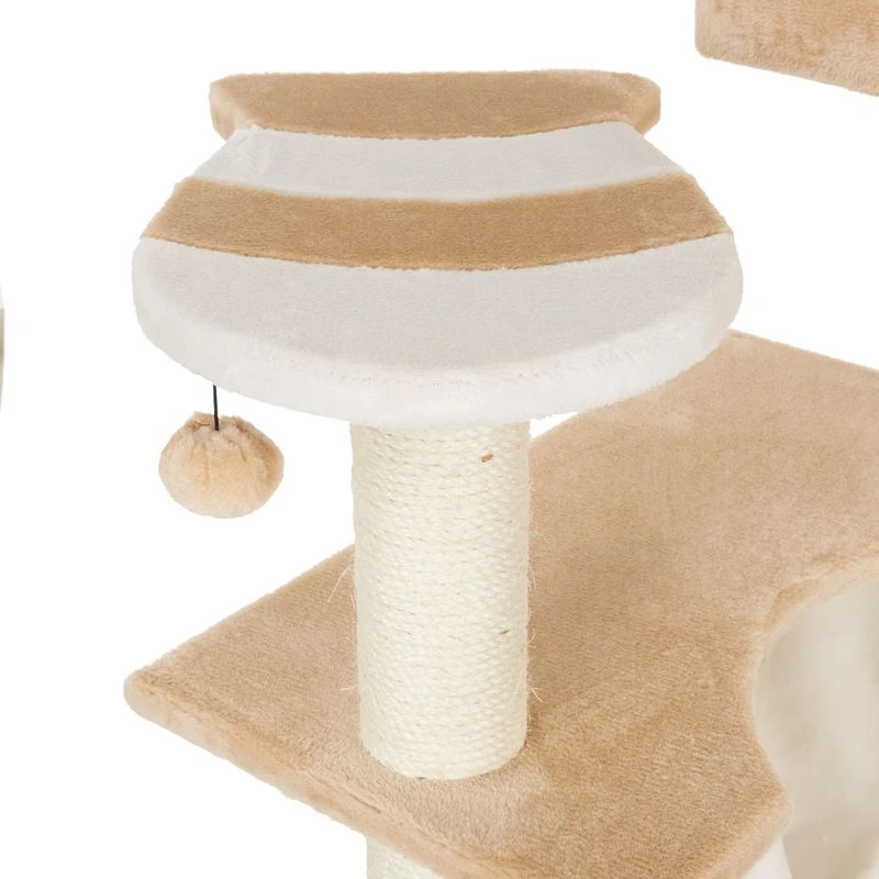 Gingerbread House Cat Tree With Ladder Beige 22 Gingerbread House Cat Tree With Ladder Beige - Image 20