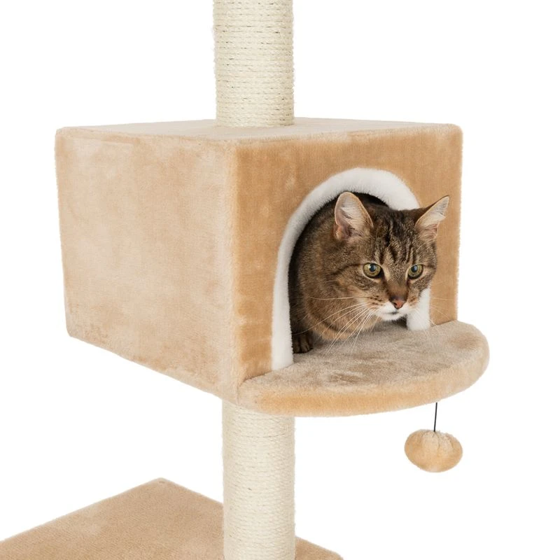 Gingerbread House Cat Tree With Ladder Beige 14 Gingerbread House Cat Tree With Ladder Beige - Image 12