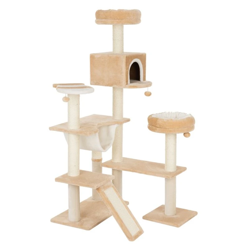 Gingerbread House Cat Tree With Ladder Beige 5 Gingerbread House Cat Tree With Ladder Beige - Image 3