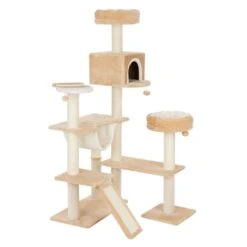 Gingerbread House Cat Tree With Ladder Dark Brown -Pet Shop 72124 pla knusperhaeuschen beige fg 9492 3