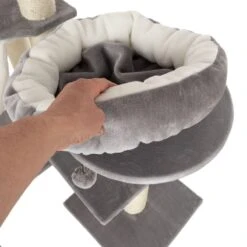 Gingerbread Cat Tree With Ladder - XXL Grey -Pet Shop 72125 knusperhaeuschen xxl fg 9403 0