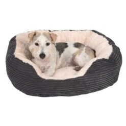 Cosy Cord Cuddly Bed 81 X 63 X 18 Cm (L X W X H) -Pet Shop 74427 hundebett cozy cord fg 2278 8 1