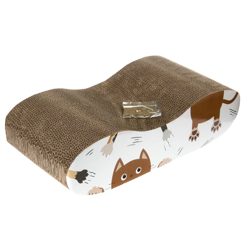 Cat Lounge Scratching Pad 48 X 24 X 13cm (L X W X H) 4 Cat Lounge Scratching Pad 48 X 24 X 13cm (L X W X H) - Image 2
