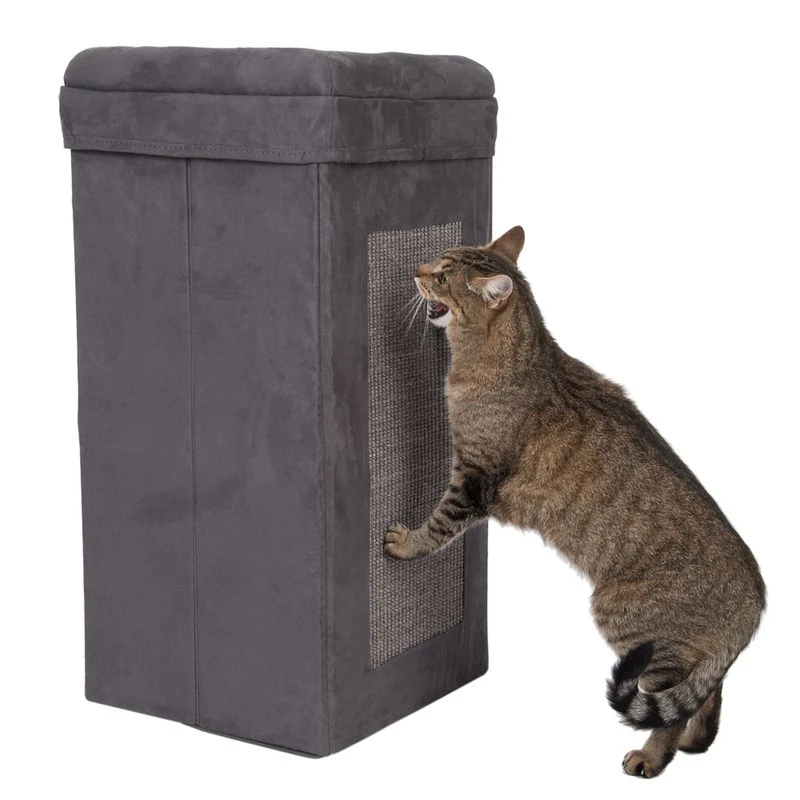 Soft'n Scratchy Collapsible Cat Tower Charcoal / White 10 Soft'n Scratchy Collapsible Cat Tower Charcoal / White - Image 8