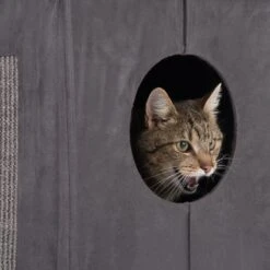 Soft'n Scratchy Collapsible Cat Tower Charcoal / White 41 Soft'n Scratchy Collapsible Cat Tower Charcoal / White -Pet Shop 75300 foldable tower fg 3812 7