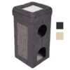 Soft'n Scratchy Collapsible Cat Tower Beige / White -Pet Shop 75300 foldable tower fk fg 3706 7 1