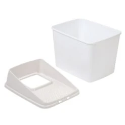 Big Box Cat Litter Tray White -Pet Shop 78725 top entry katzentoilette fg 7264 0