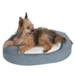Oval Memory Foam Dog Bed, Grey-blue 72 X 50 X 20 Cm (L X W X H) -Pet Shop 79216 memory oval grau fg 6670 1 2