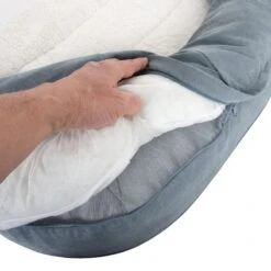 Oval Memory Foam Dog Bed, Grey-blue 72 X 50 X 20 Cm (L X W X H) -Pet Shop 79216 memory oval grau fg 6680 8 2