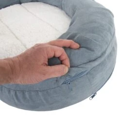 Oval Memory Foam Dog Bed, Grey-blue 118 X 74 X 24 Cm (L X W X H) -Pet Shop 79216 memory oval grau fg 6682 4