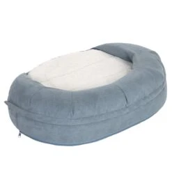 Oval Memory Foam Dog Bed, Grey-blue 72 X 50 X 20 Cm (L X W X H) -Pet Shop 79216 pla memory oval grau fg 6675 0 2