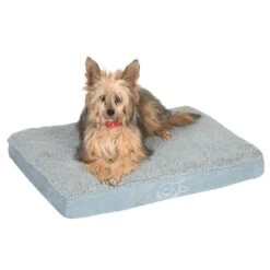 Rectangular Memory Foam Dog Bed - Grey 100 X 65 X 9.5 Cm (L X W X H) -Pet Shop 79218 hundebett memory grau fg 6739 2