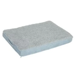 Rectangular Memory Foam Dog Bed - Grey 100 X 65 X 9.5 Cm (L X W X H)