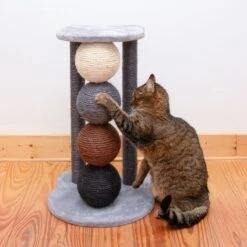 Planet Scratch Post Grey -Pet Shop 80399 kratzbaum und katze fg 1277 2