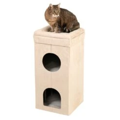 Soft'n Scratchy Collapsible Cat Tower Beige / White -Pet Shop 81655 faltbarer katzenturm fg 2748 4 1