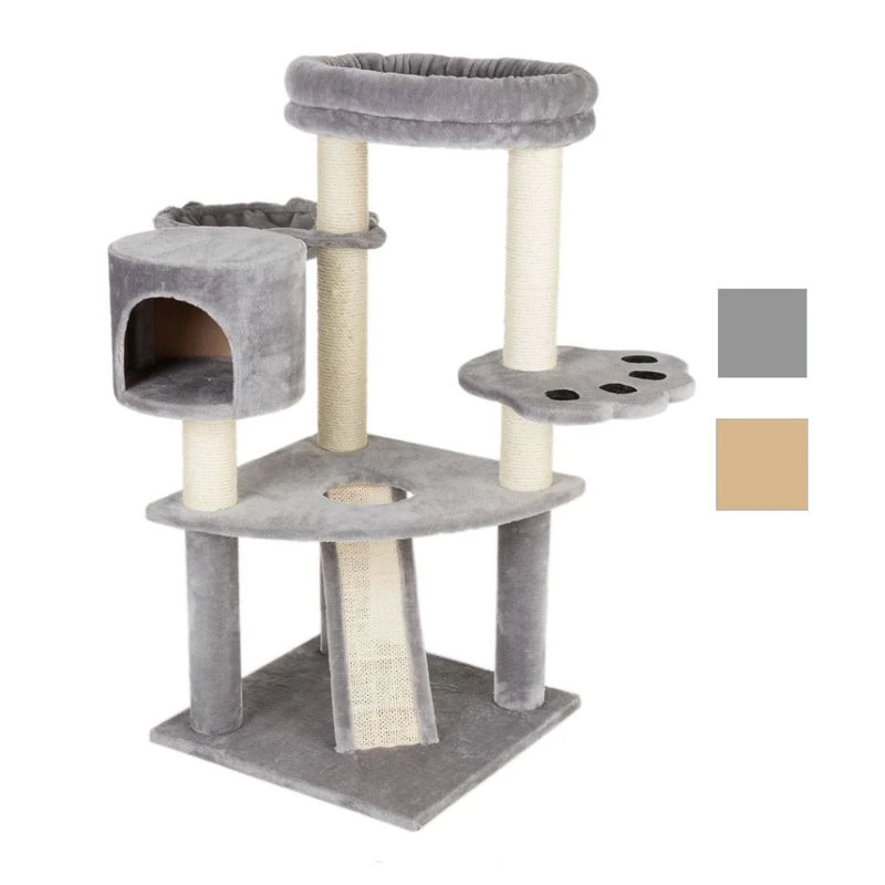 Bear's Den Cat Tree Light Grey 3 Bear's Den Cat Tree Light Grey