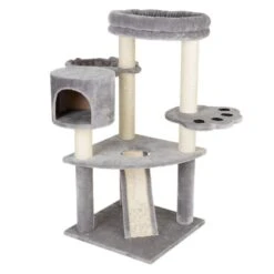Bear's Den Cat Tree Light Grey 39 Bear's Den Cat Tree Light Grey -Pet Shop 86409 pla kratzbaum baerenhoehle fg 2681 5