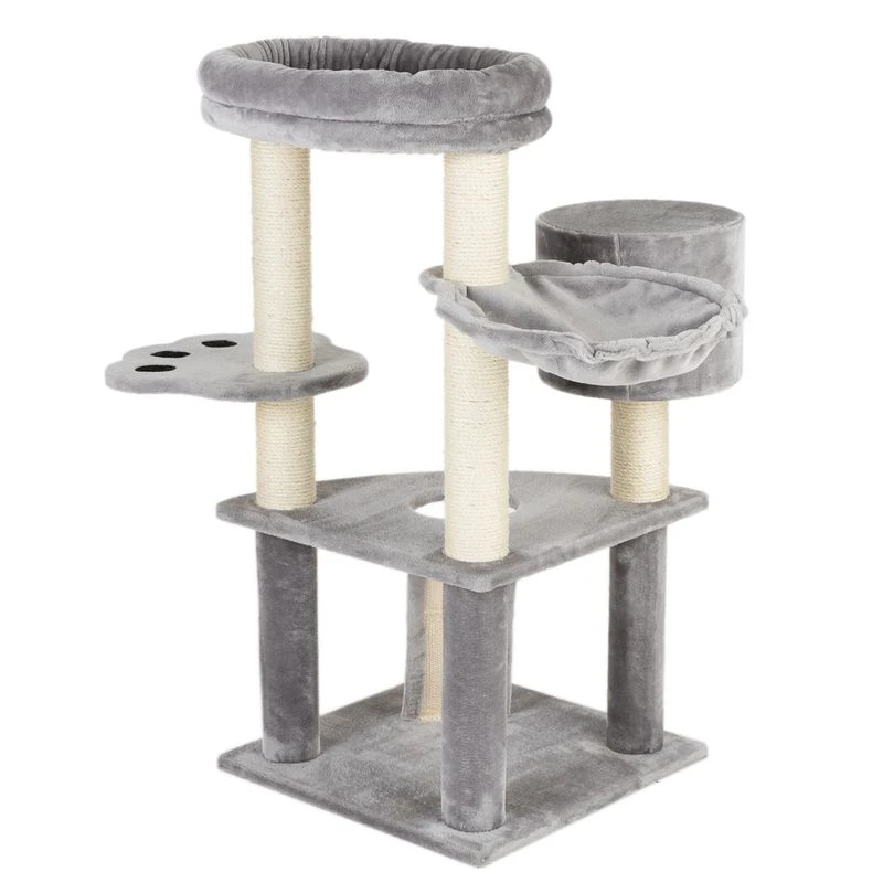 Bear's Den Cat Tree Light Grey 5 Bear's Den Cat Tree Light Grey - Image 3