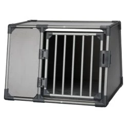 Aluline Double Dog Crate Large: 80 X 92 X 65cm (W X D X H) -Pet Shop 95764 pla trixie transportbox aluminium large 92x64x78cm 4 3